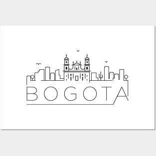 Bogota Minimal Skyline Posters and Art